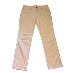 LOFT pale pink modern straight chinos.  Size 10